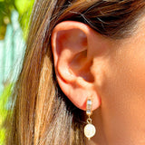Earring Synthetic Pearl - Gold 18K