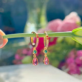 Earring Pink Tourmaline - Gold 18K