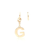 G Earring with White Zirconia - Gold 18K