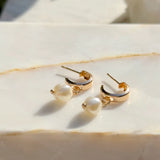 Earring Synthetic Pearl - Gold 18K
