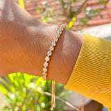 Bracelet White Zirconia - Gold 18K