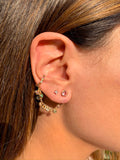 Colorful Crystal Earring with Ear Cuff