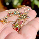 Colorful Crystal Necklace (Gold Plated) - 45cm