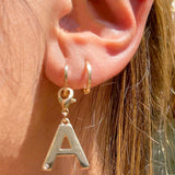 A Earring (Rhodium Plated)