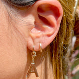 A Earring (Rhodium Plated)