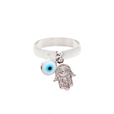 Evil Eye And Hamsa Hand Ring