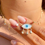 Necklace Evil Eye Madre Pearl Gold 18k - 58cm