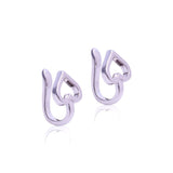 Ear Cuff (Silver Heart) Pair