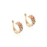 Gold Plated Colorful Ear Cuff (pair)